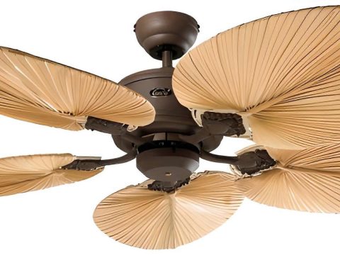Ventilador de techo Eco Elements 132cm / 52’quot; marrón y y; palma
