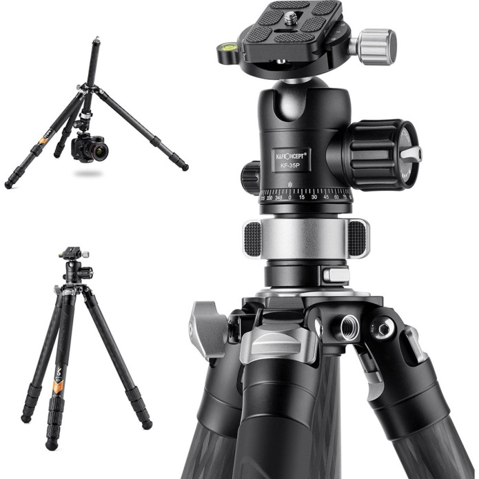 K&F Concept Trípode Heavy Duty X324C4 de Carbono 170cm