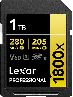 LEXAR Tarjeta SDHC Gold Series UHS-II (1800x) 1TB V60