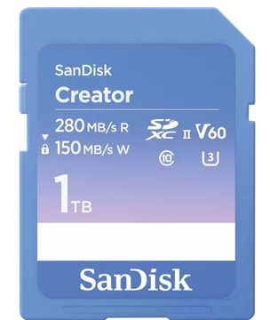 SANDISK Tarjeta SDXC Creator 1TB V60 UHS-II (280MB/s) (Class 10)