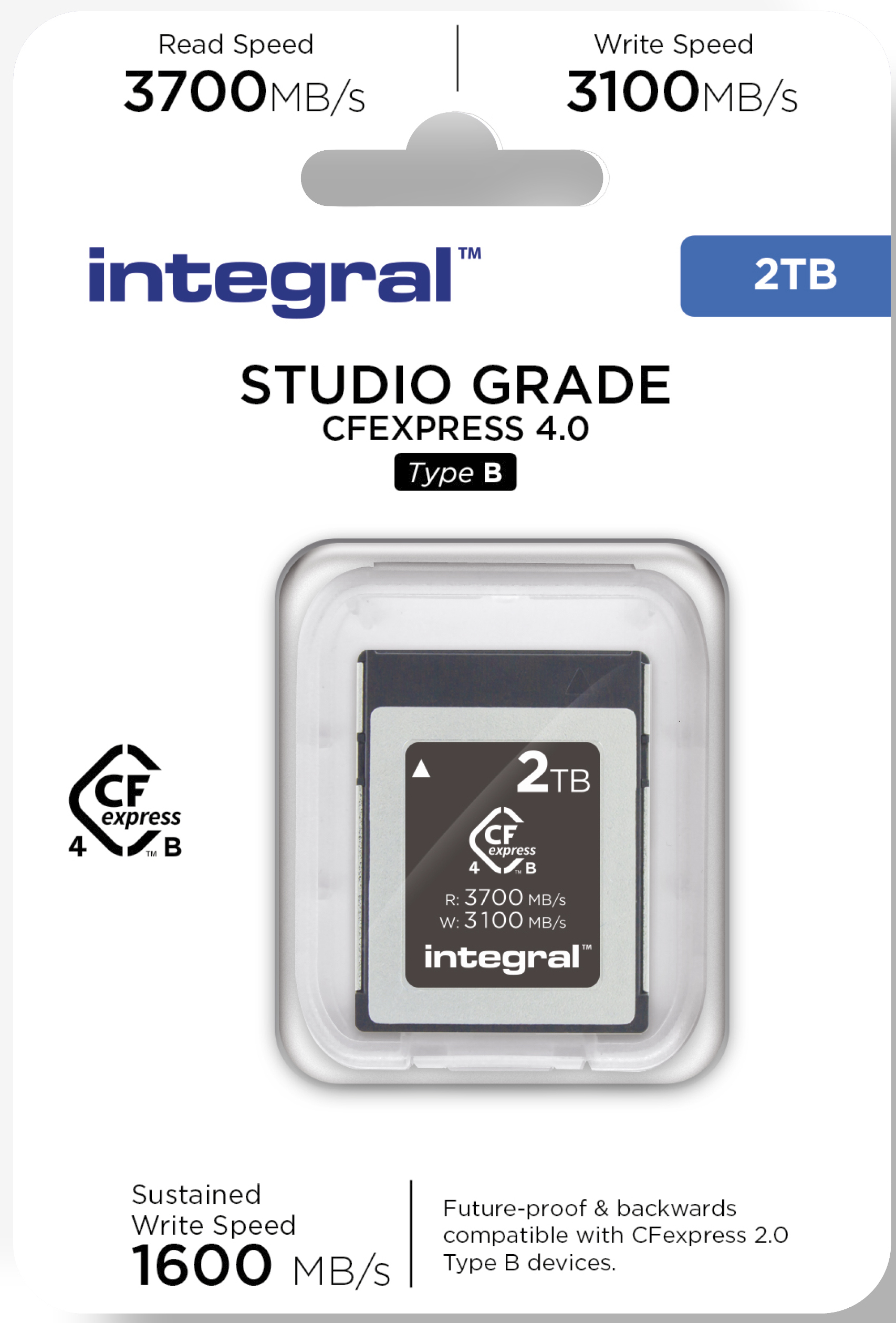 INTEGRAL Tarjeta CFEXPRESS Tipo B 4.0 2Tb 3700/3100MB/s