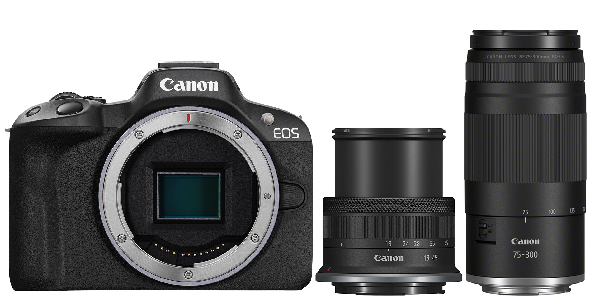 CANON R50 +18-45 f/4.5-6.3 + 75-300 f/4-5.6