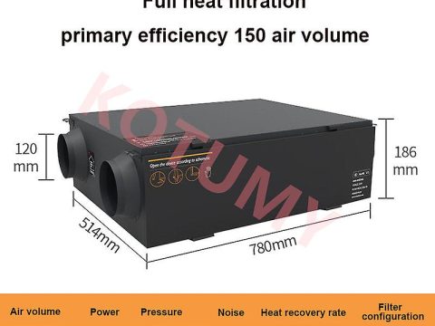 Hogar Recuperación de calor Sistema de aire fresco Purificador Filtro de aire Ventilador Controlador de calefacción central para la ventilación