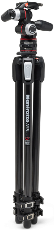 MANFROTTO Trípode 055 de carbono de 3 secciones + rótula 3D + MOVE - Imagen 2