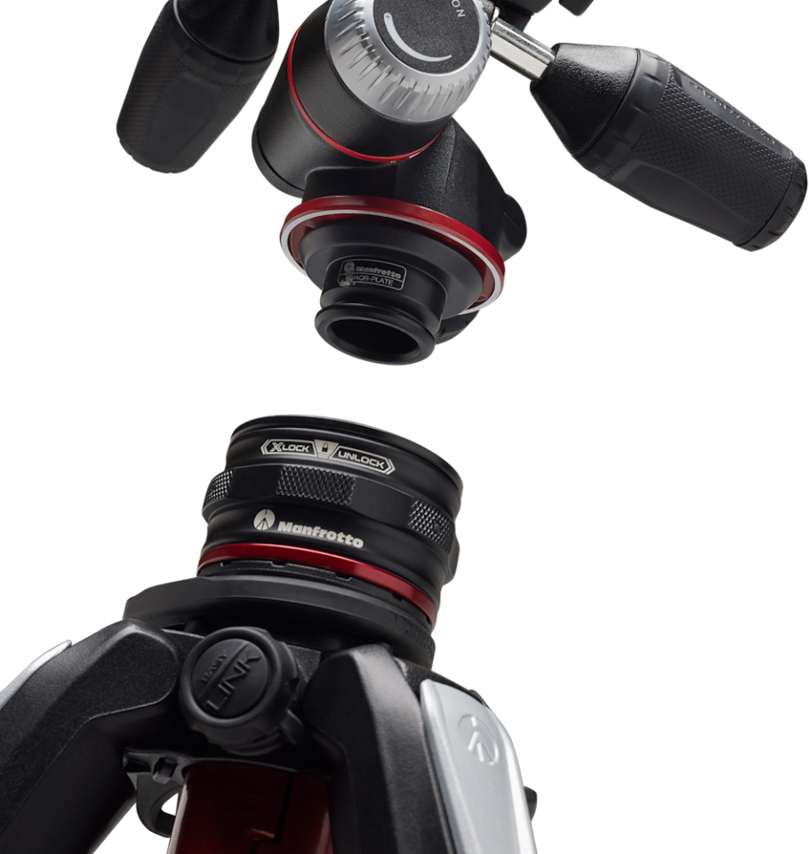 MANFROTTO Trípode 055 de carbono de 3 secciones + rótula 3D + MOVE - Imagen 3