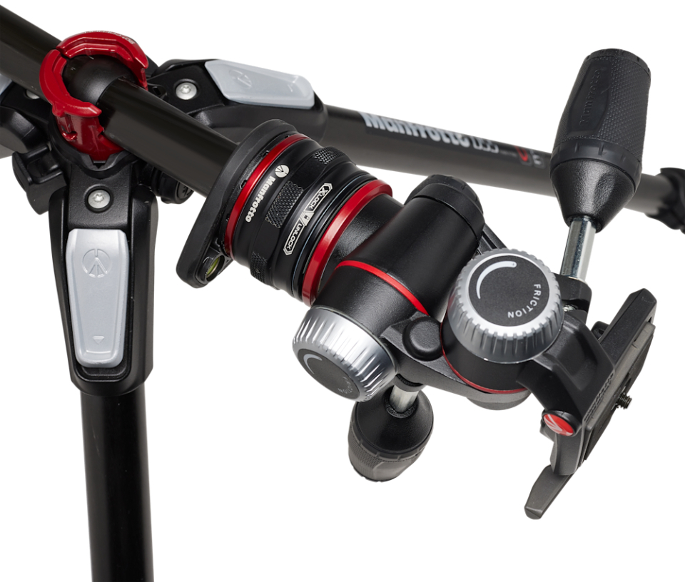 MANFROTTO Trípode 055 de carbono de 3 secciones + rótula 3D + MOVE - Imagen 4