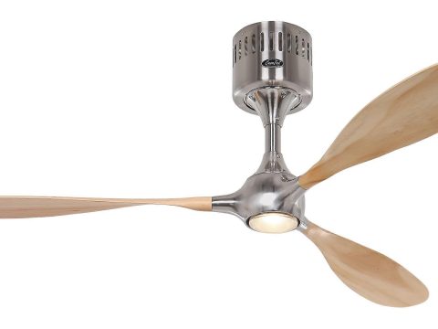 Ventilador de techo Helico Paddel cromo / haya con mando a distancia