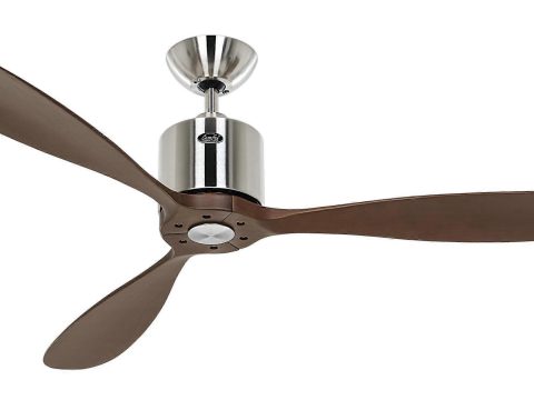 Ventilador de techo DC Aeroplan Eco cromo / nogal