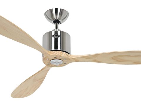 Ventilador de techo DC Aeroplan Eco Cromo / Madera natural