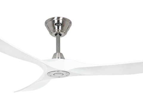Ventilador de techo DC Eco Genuino cromo / blanco con mando a distancia