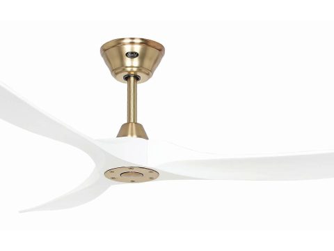 Ventilador de techo DC Eco Genuino latón / blanco con mando a distancia
