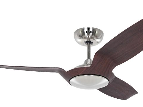 Ventilador de techo DC Eco Talos cromo / nogal con mando a distancia