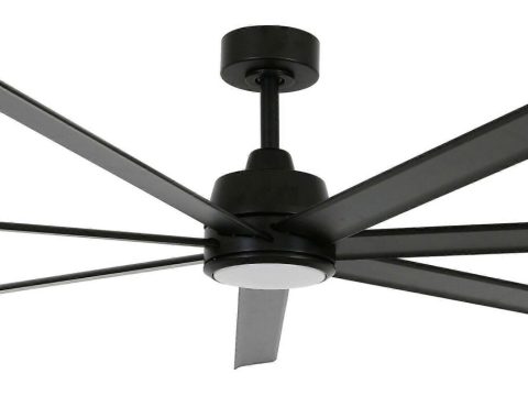 Ventilador de techo DC Atlanta II negro con LED