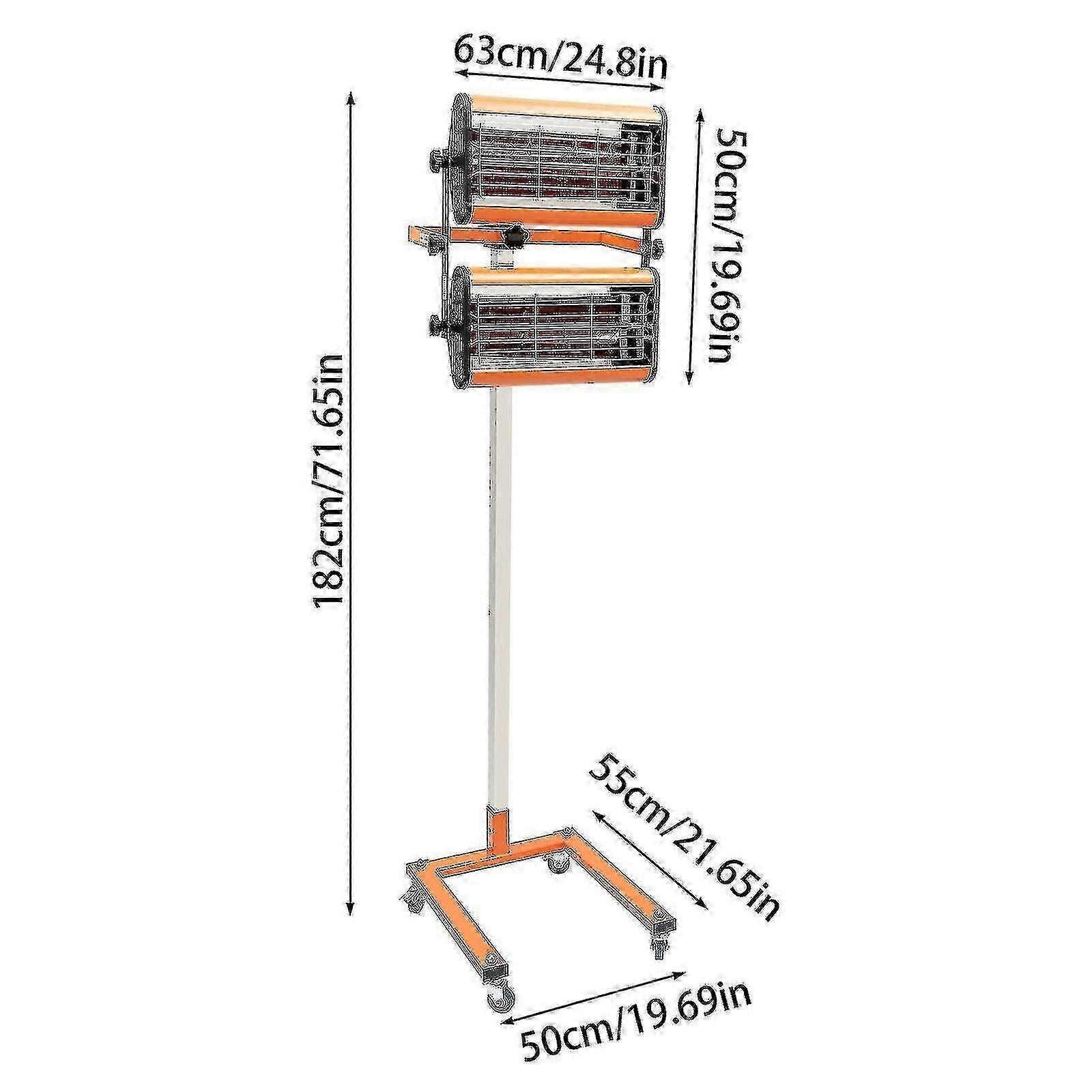 Secador de pintura de radiador infrarrojo 2X1000W - Imagen 4
