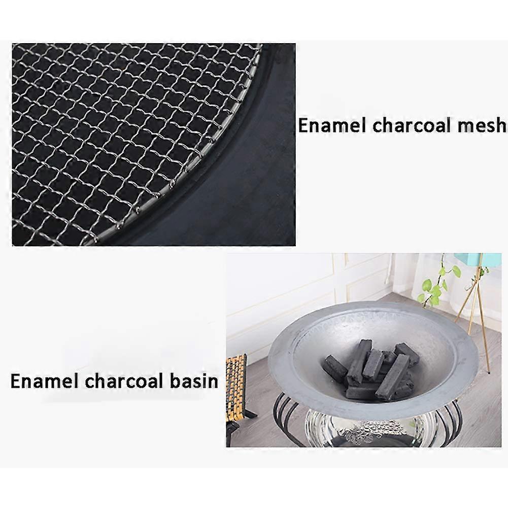 Brasero de exterior negro 68x68x45cm sin humo, de leña, calefactor de patio para jardín - Imagen 3