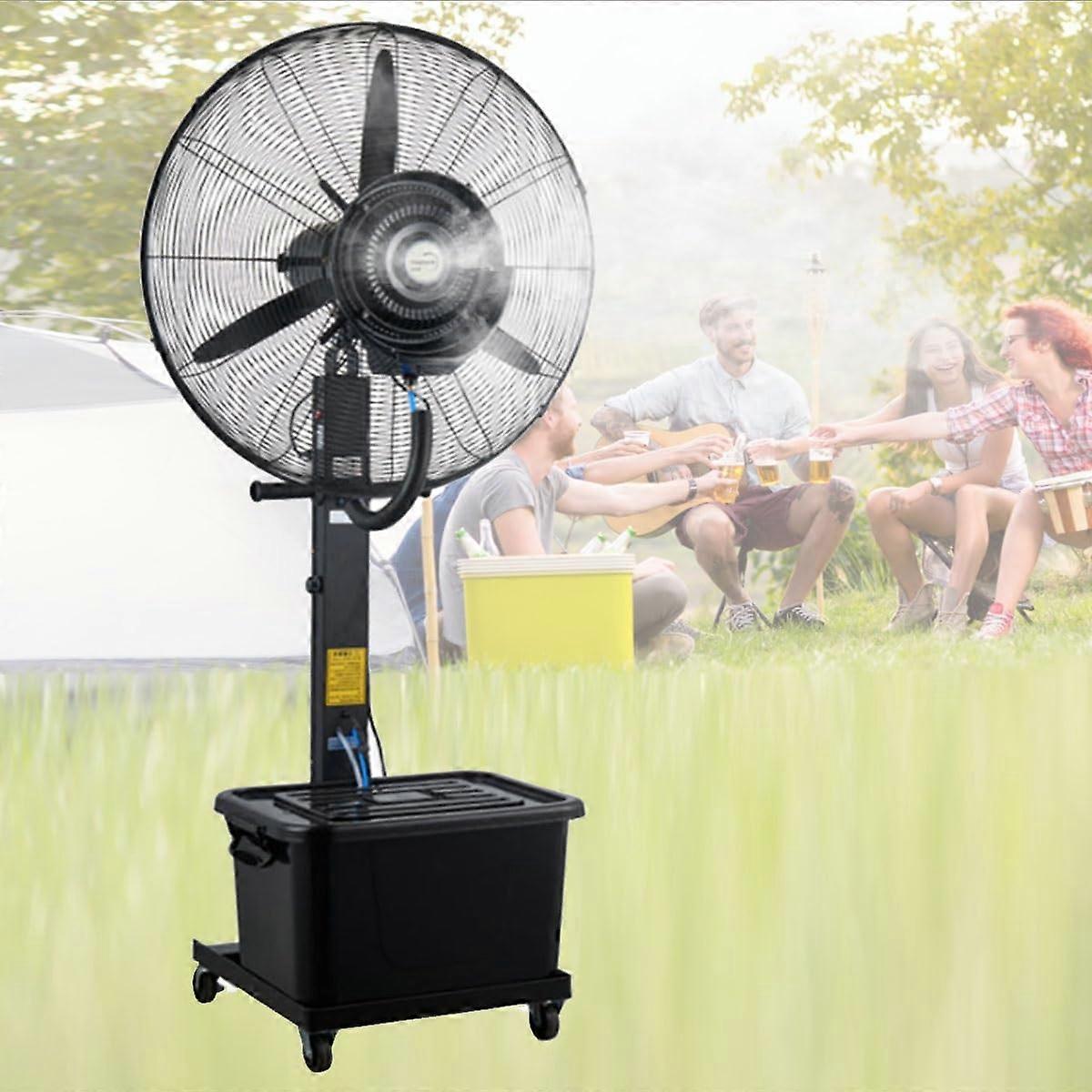 Ventilador nebulizador de exterior de 76 cm (30 pulgadas) con gran depósito de agua, ventilador de pie potente de calidad comercial para terraza