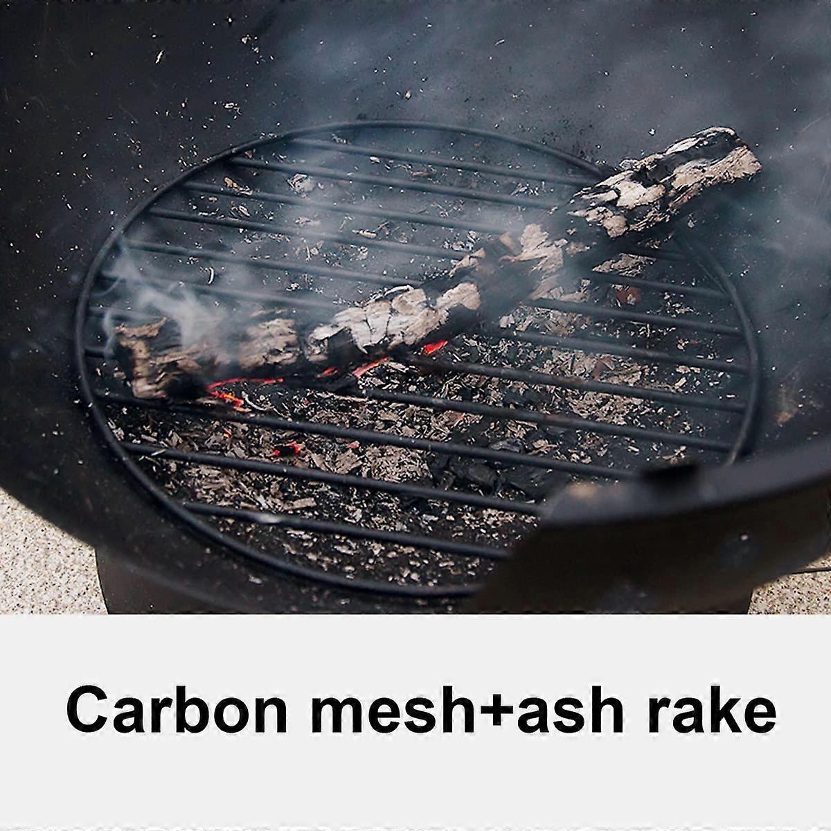 Brasero de leña para exterior con parrilla para cocinar, calefactor 3 en 1 para patio y jardín - Imagen 3