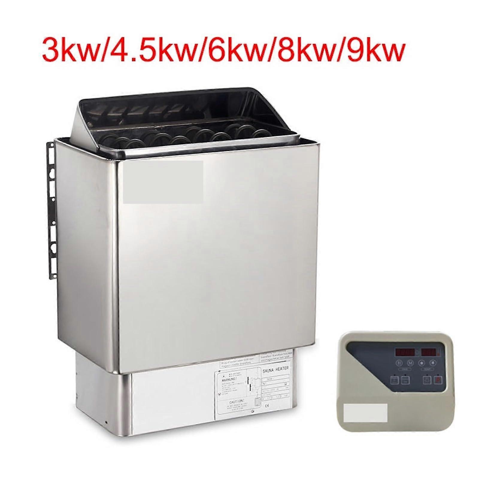 Calentador de sauna de 9kW de acero inoxidable con mando a distancia digital para vapor húmedo, hogar y spa - Imagen 2