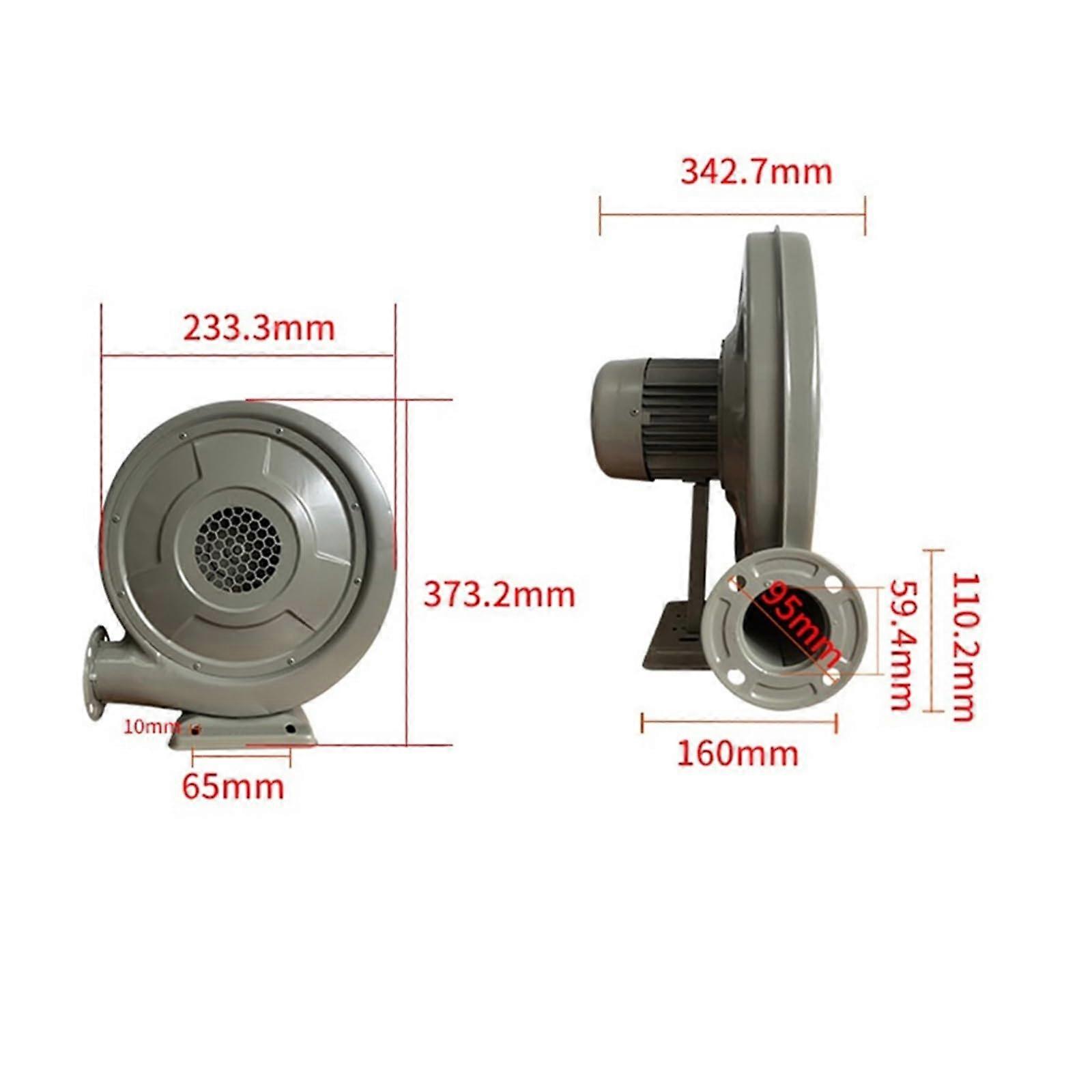 Soplador centrífugo industrial de 250W, ventilador de ventilación de media presión para temperatura, bajo nivel de ruido, taller - Imagen 2