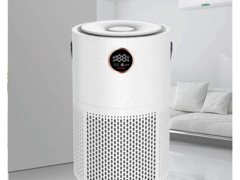 Purificador de aire portátil recargable por USB con filtro HEPA H13, 10000mAh, silencioso para oficina en casa y escritorio, blanco