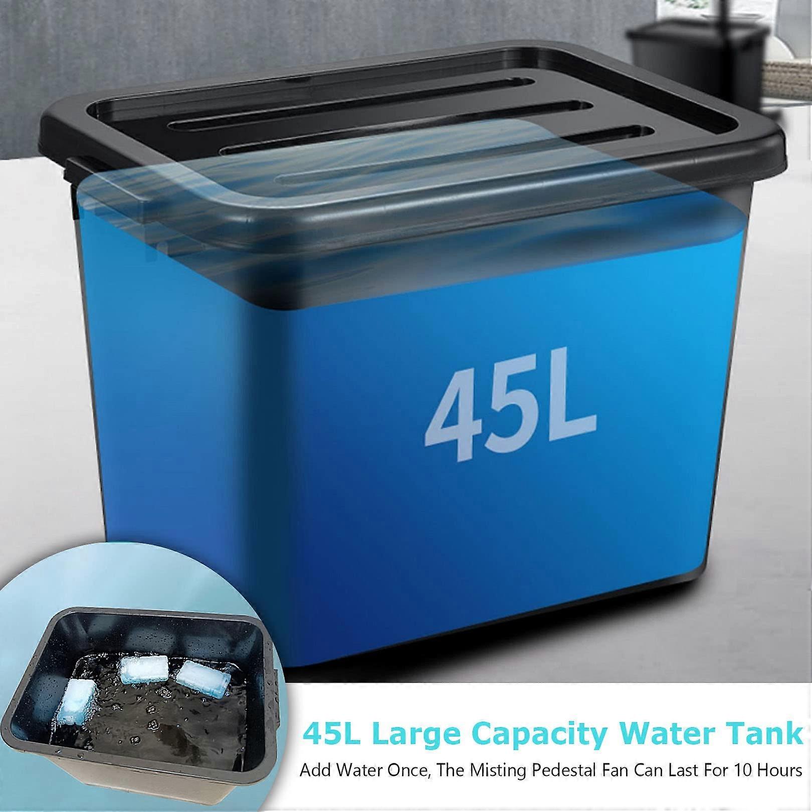 Ventilador nebulizador de exterior de 71 cm con depósito de agua de 45 litros, ventilador de refrigeración de 5 velocidades para terraza y jardín. - Imagen 5
