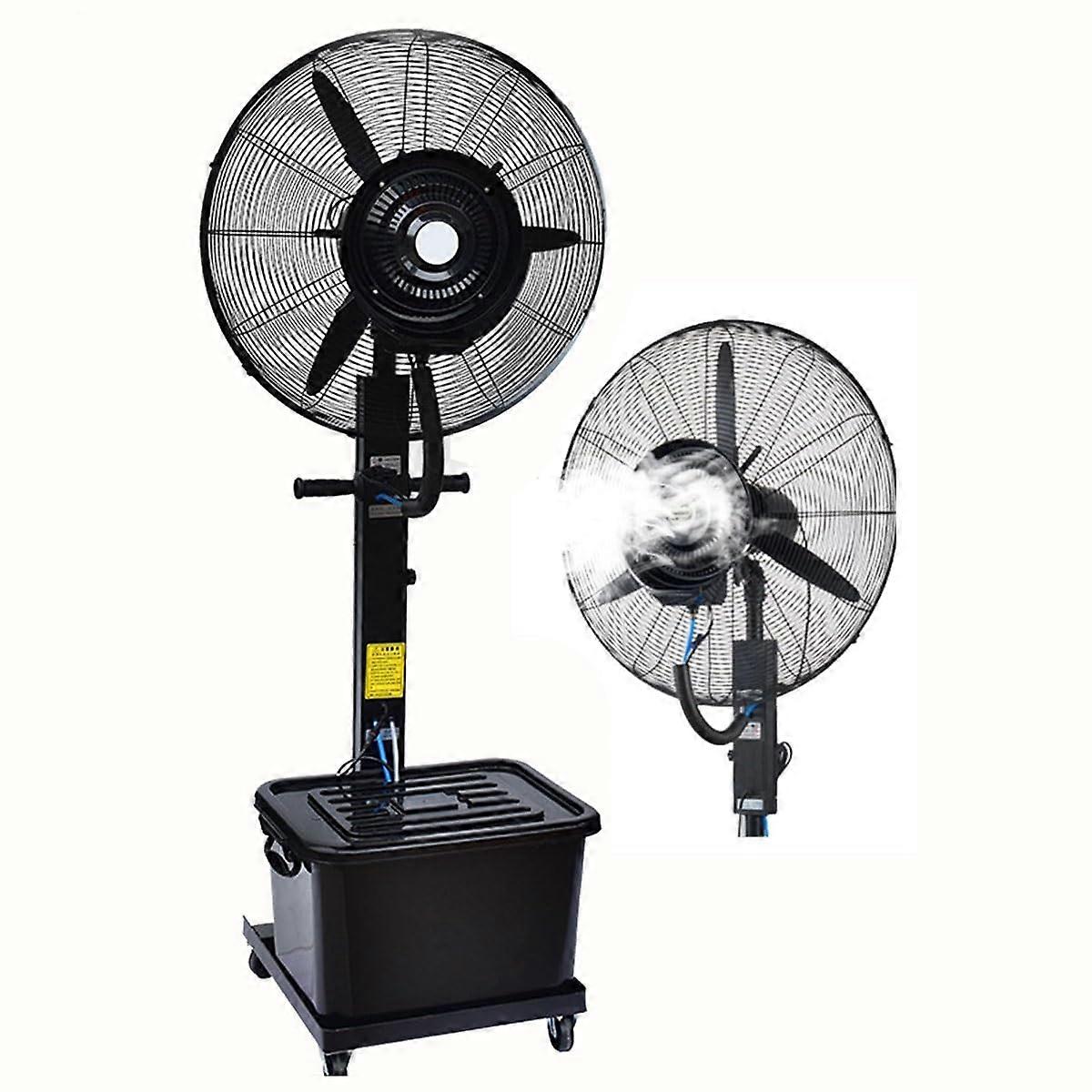 Ventilador nebulizador comercial de 30 pulgadas con depósito de 11 galones, climatizador de pie para exterior de 380W para invernadero y patio