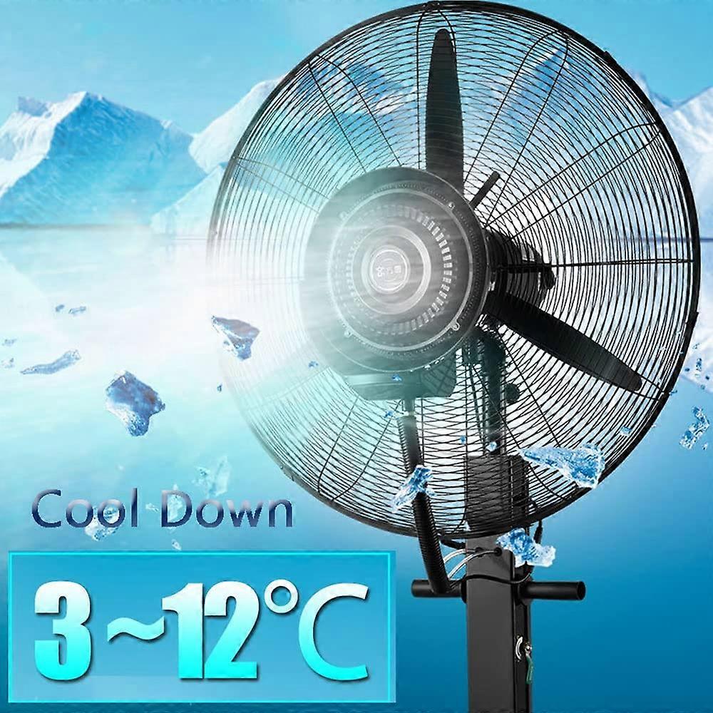 Ventilador nebulizador comercial de 30 pulgadas con depósito de 11 galones, climatizador de pie para exterior de 380W para invernadero y patio - Imagen 3