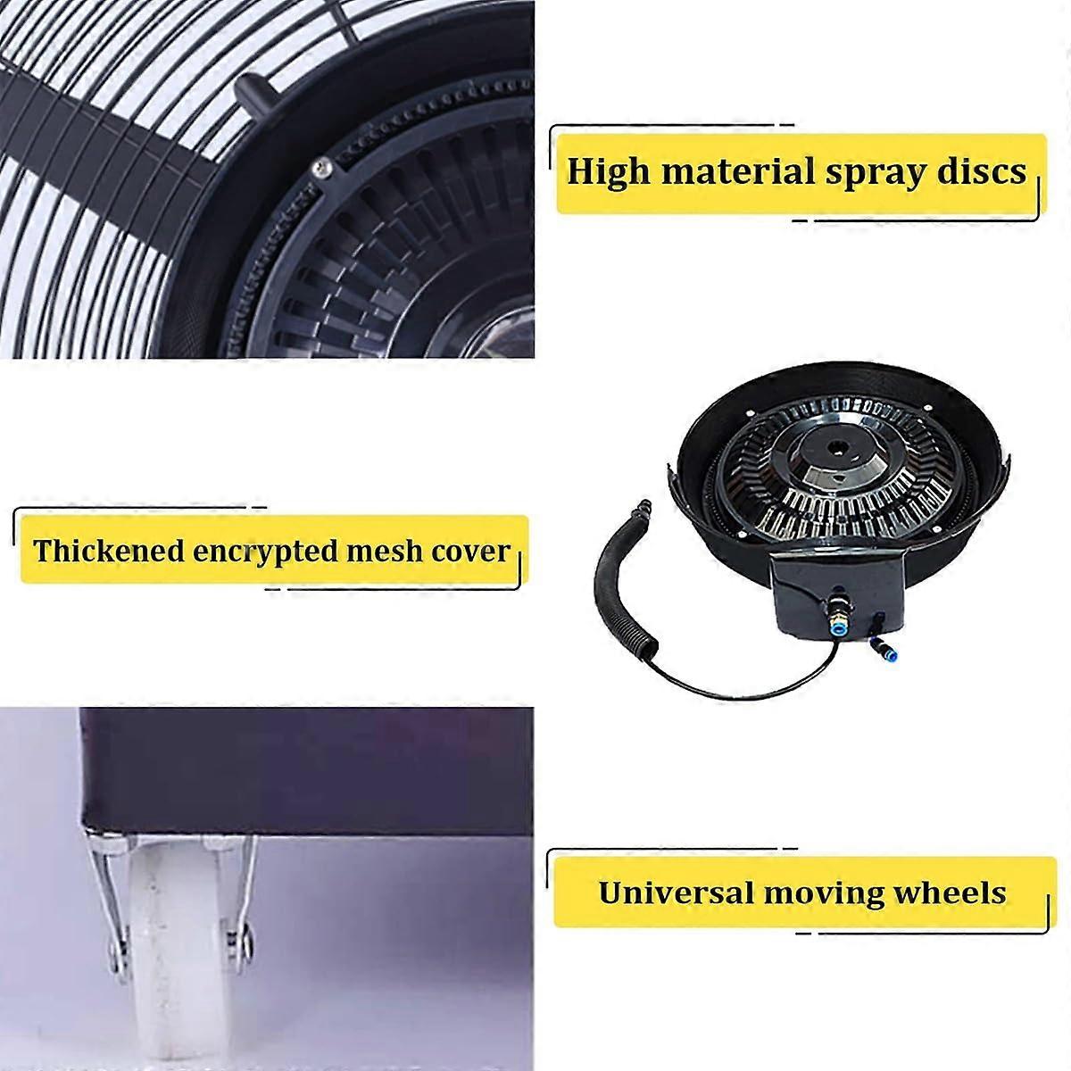 Ventilador nebulizador de pie de exterior de 29.5in con depósito de agua, viento superpotente para refrescar patio y jardín trasero - Imagen 2