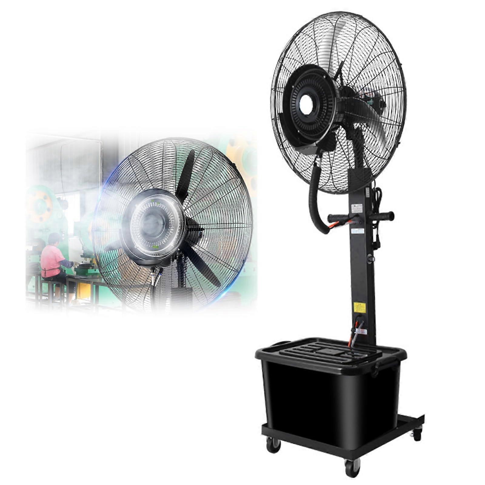 Ventilador nebulizador de pie para exterior de 76 cm (30 pulgadas) con depósito de 42 litros (11 galones) para la refrigeración industrial y de invernaderos