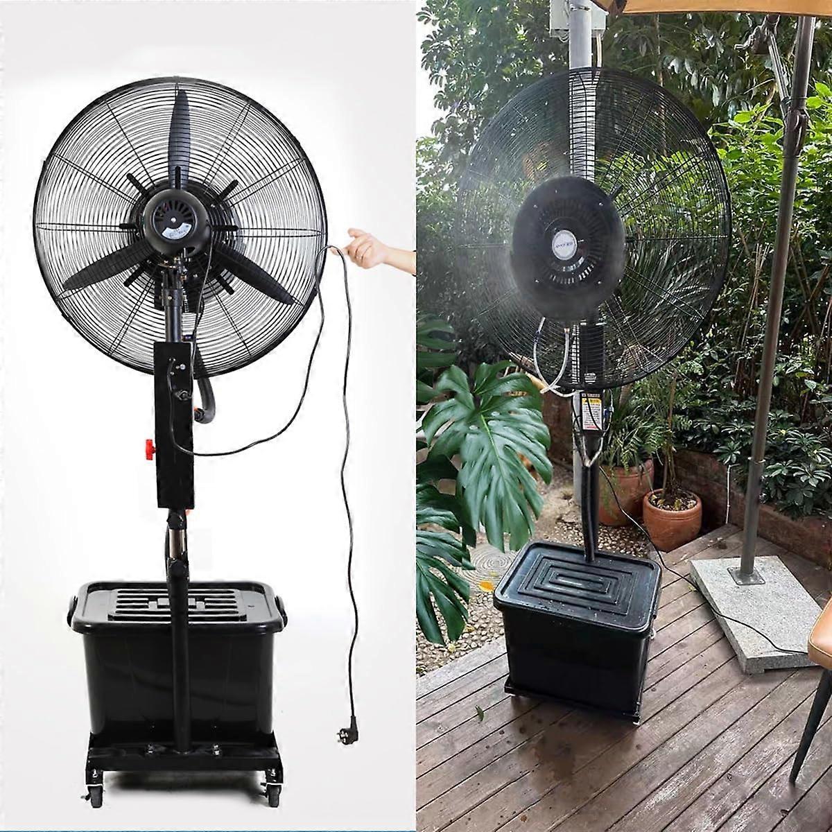 Ventilador nebulizador de pie para exterior de 76 cm (30 pulgadas) con depósito de 42 litros (11 galones) para la refrigeración industrial y de invernaderos - Imagen 3
