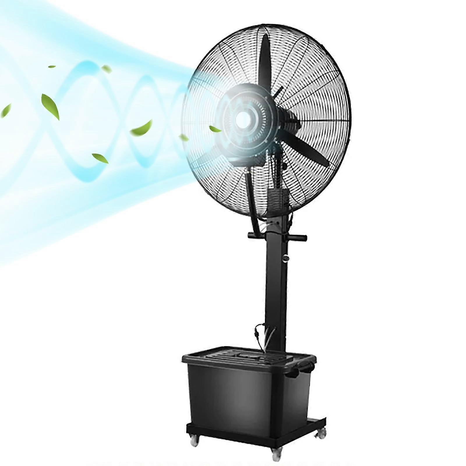 Ventilador nebulizador de exterior de 71cm con depósito de agua de 42L, refrigeración de 3 velocidades y oscilación de 120° para patio