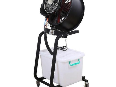Ventilador nebulizador industrial de 230 W con depósito de 46 L para la refrigeración de almacenes y eventos exteriores