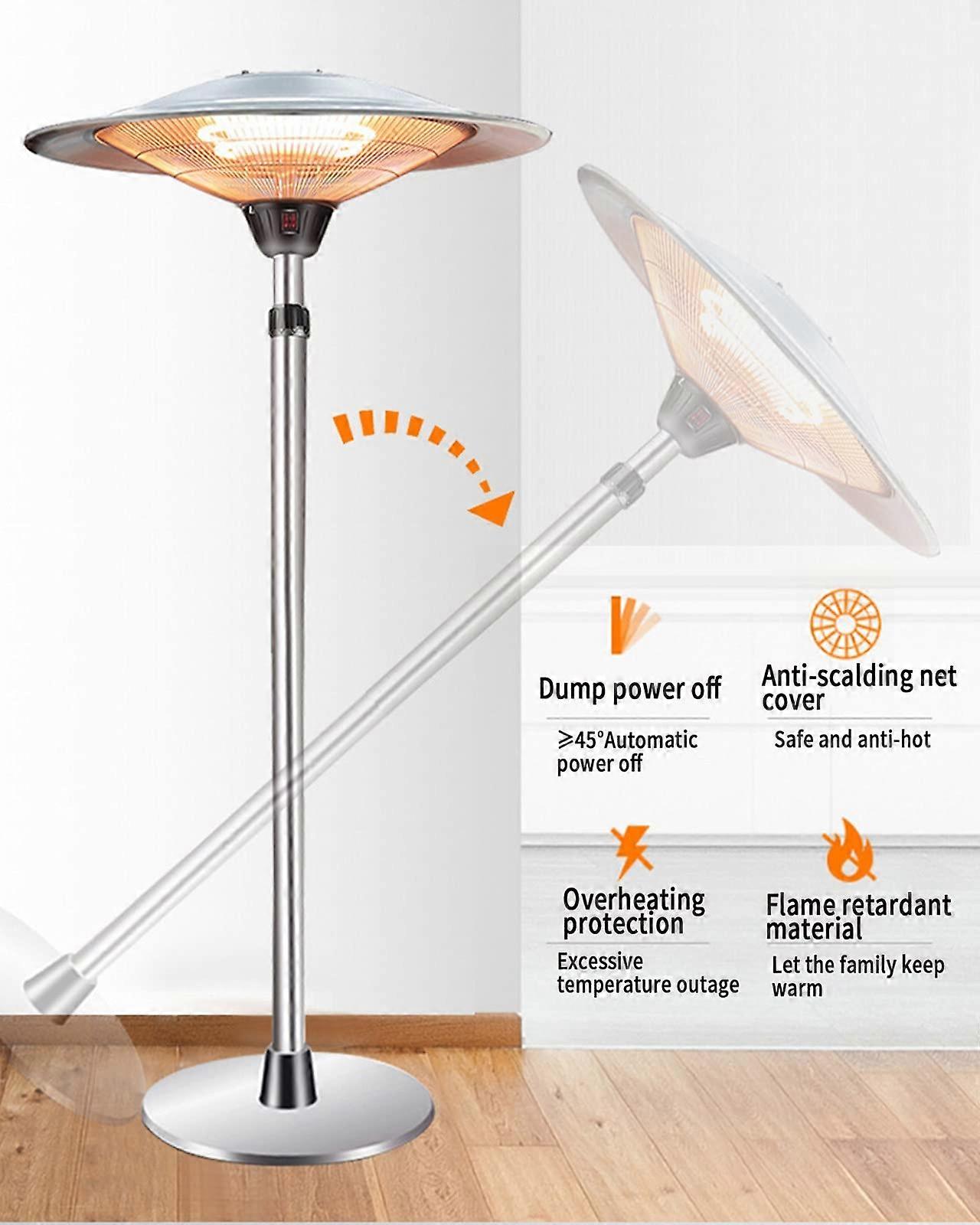 Estufa eléctrica de exterior para terraza de 3000W 220V, estufa vertical impermeable para terraza con ajuste de 3 velocidades - Imagen 3