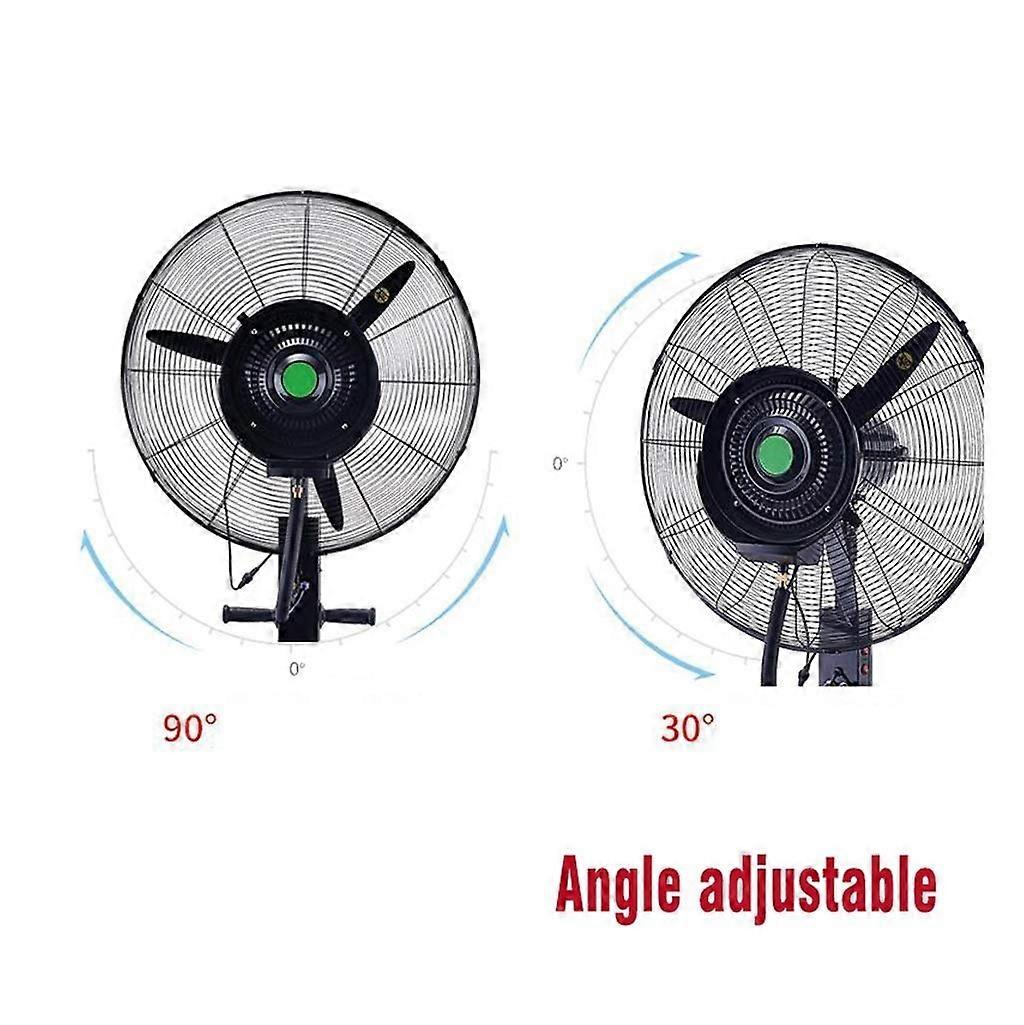 Ventilador nebulizador industrial de 65cm con 3 velocidades y oscilación de 90° para uso en fábricas - Imagen 2