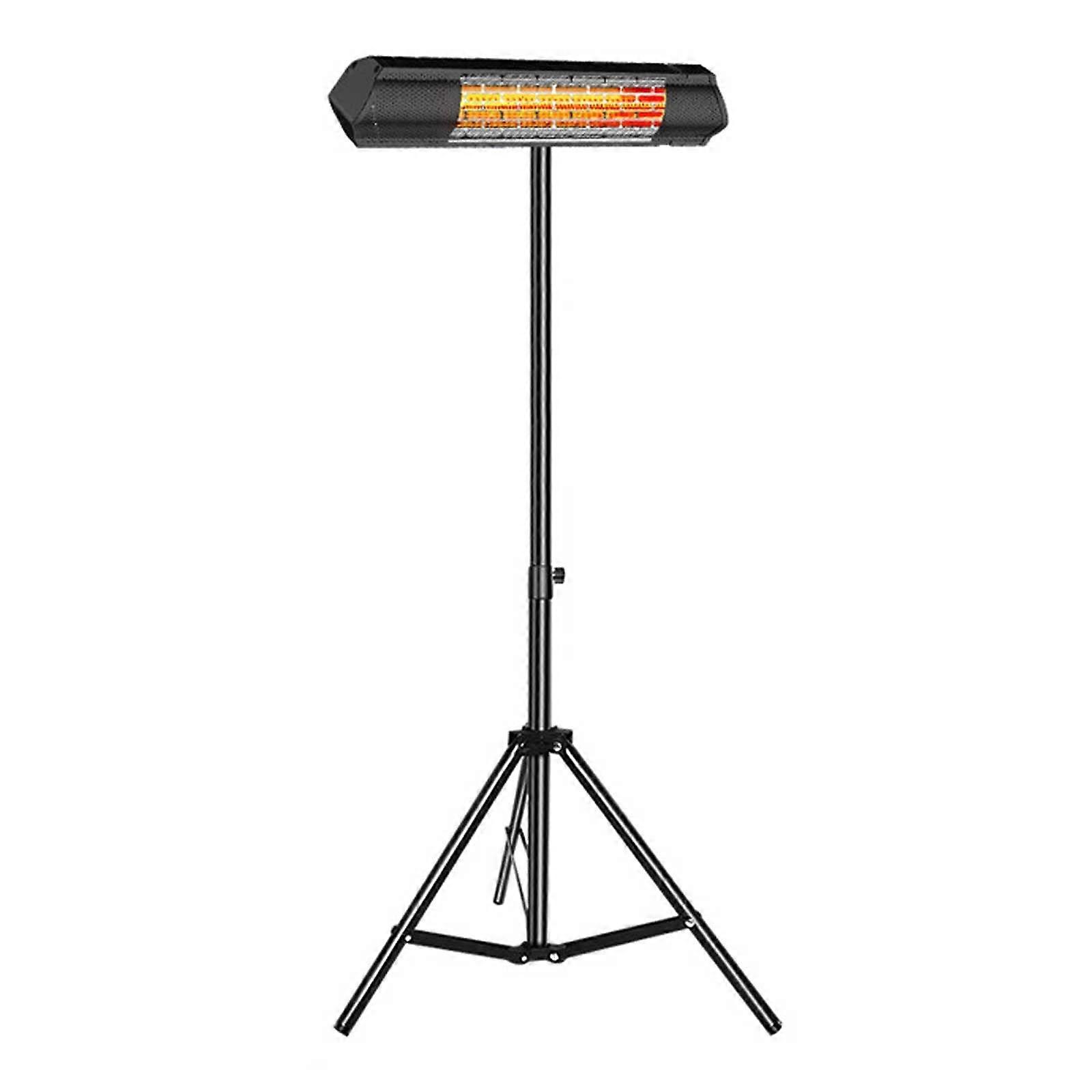 Calefactor de terraza eléctrico infrarrojo 220V con mando a distancia, 3 niveles de potencia, montaje en pared para uso exterior e interior