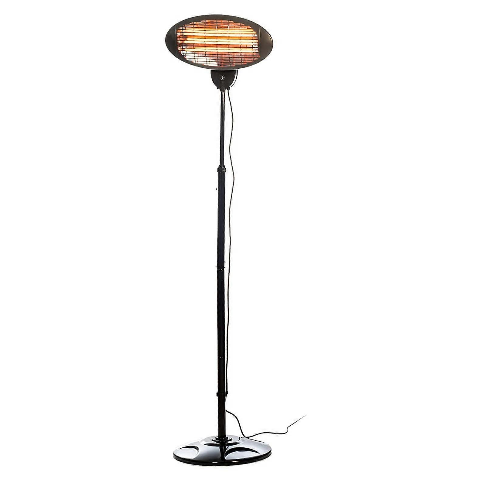 Conjunto de calefactor eléctrico de patio con altura de calor regulable, calefactor de exterior de pie para jardín, cenador y balcón