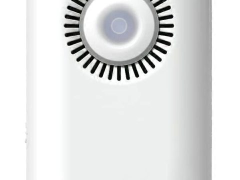 Collar limpiador de virus portátil con purificador de aire ponible, diseño blanco compacto