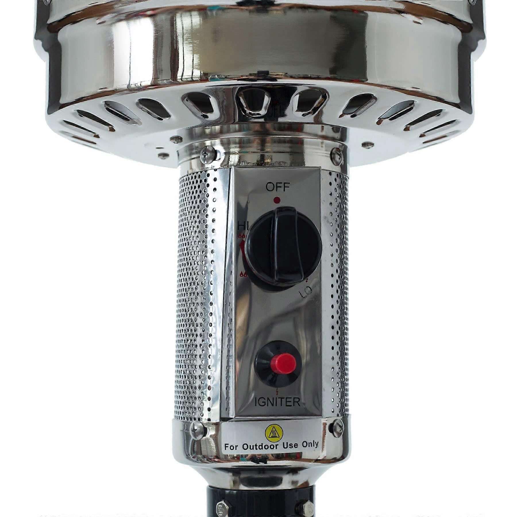 Calefactor de terraza exterior de propano 46000 BTU de calentamiento rápido con ruedas y funda para jardín y patio - Imagen 3