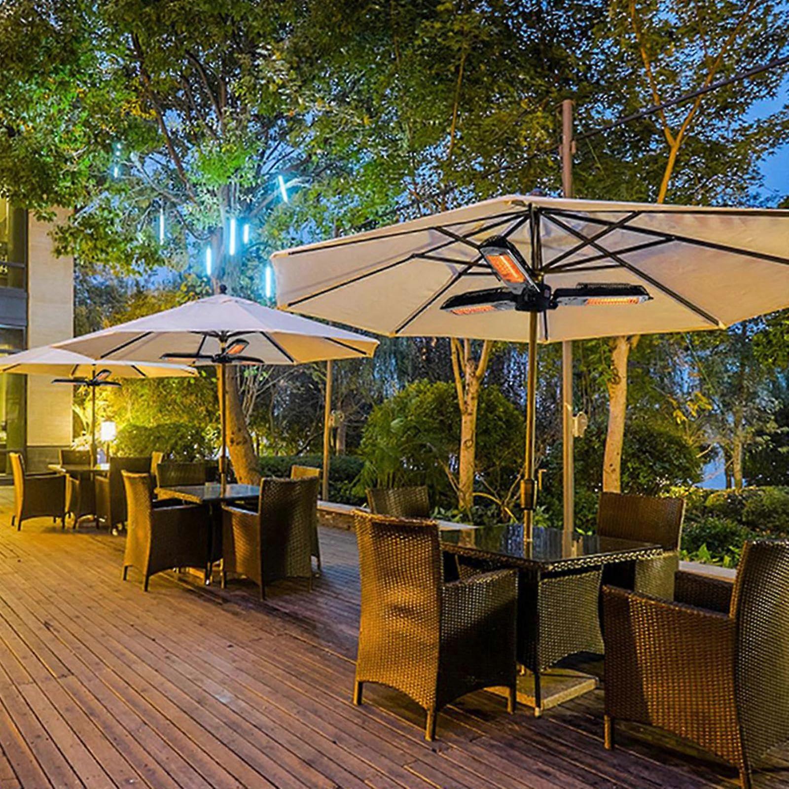 Calefactor de sombrilla de exterior, calefactor de terraza eléctrico estanco para jardín, pérgola y parasol - Imagen 3