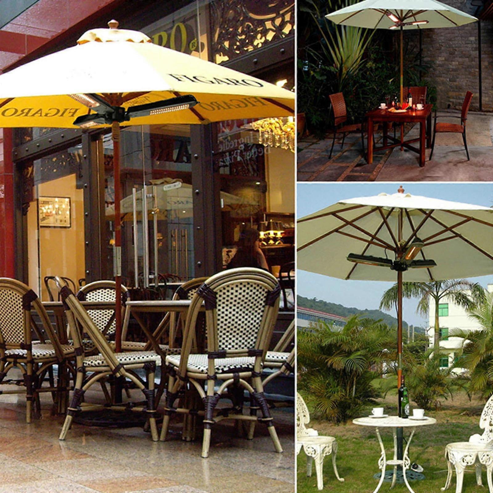 Calefactor de sombrilla de exterior, calefactor de terraza eléctrico estanco para jardín, pérgola y parasol - Imagen 5
