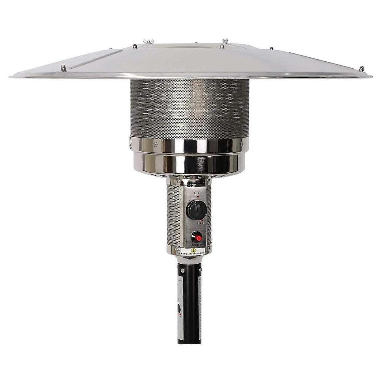Calefactor de terraza de propano con potencia calorífica regulable, calefactor de gas de exterior de pie para jardín, restaurante, negro - Imagen 4