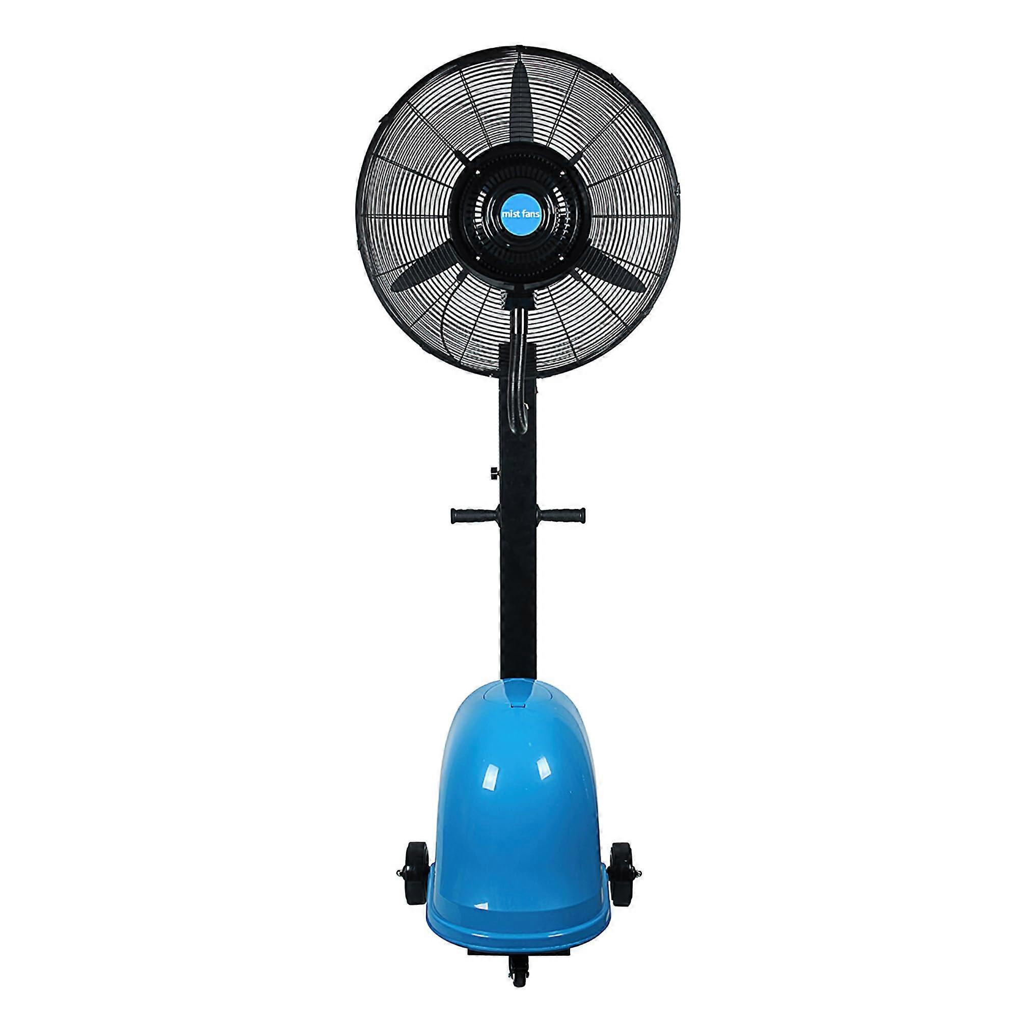 Ventilador nebulizador comercial de exterior de 26 pulgadas con depósito de agua de 55L, 12 h de funcionamiento para grandes superficies