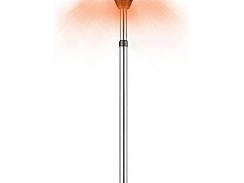 Estufa de terraza eléctrica de exterior 1500W con calor y altura regulables, lámpara de pie infrarroja 110V