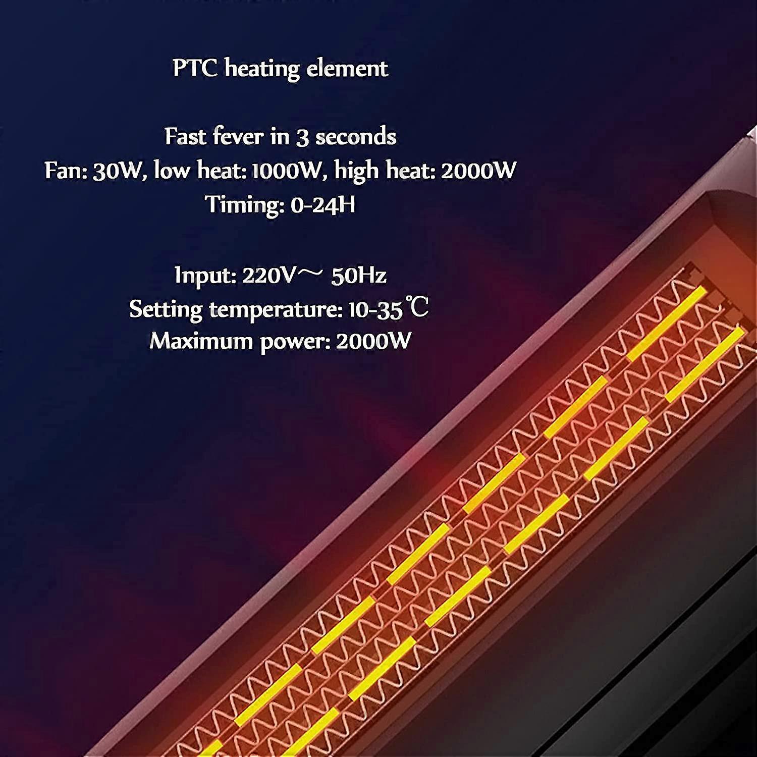 Calefactor de terraza infrarrojo de exterior con luz de llama LED, calefactor eléctrico de pie de 220V resistente a la intemperie - Imagen 2