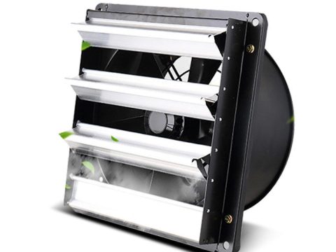 Ventilador extractor industrial mural de bajo ruido, ideal para la ventilación de almacenes, cocinas y sótanos.