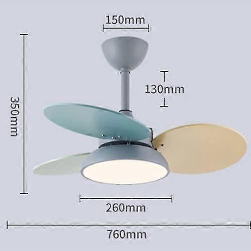 Ventilador de techo con aspas de madera y luz, LED regulable, silencioso, con mando a distancia para dormitorio y salón - Imagen 5