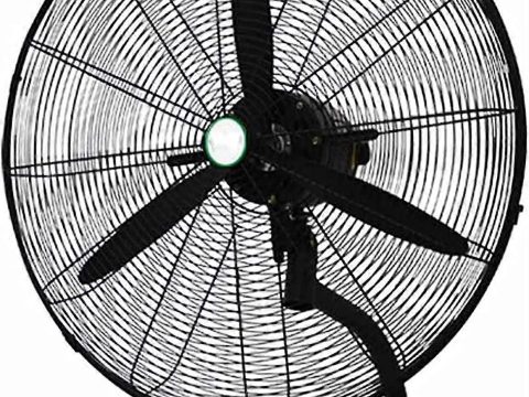 Ventilador de pared silencioso de uso intensivo, ventilador eléctrico industrial para uso en interiores y exteriores, construcción metálica 550x650mm, acabado dorado