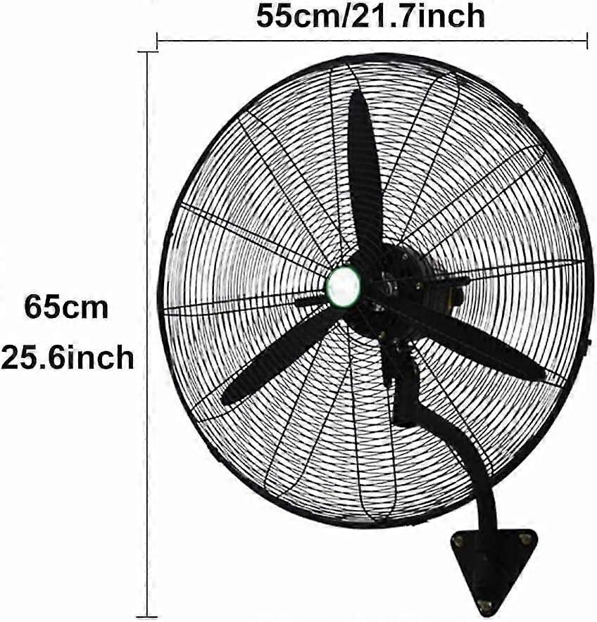 Ventilador de pared silencioso de uso intensivo, ventilador eléctrico industrial para uso en interiores y exteriores, construcción metálica 550x650mm, acabado dorado - Imagen 3
