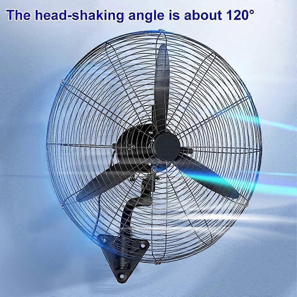 Ventilador de pared silencioso de uso intensivo, ventilador eléctrico industrial para uso en interiores y exteriores, construcción metálica 550x650mm, acabado dorado - Imagen 4