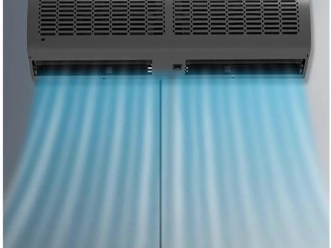 Ventilador de pared de 150 cm (59 pulgadas) con mando a distancia, gran caudal de aire, uso interior y exterior.